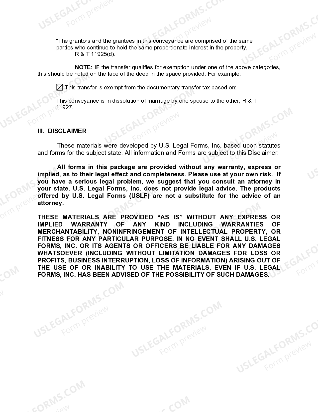 California Deed of Rescission Corporation to Individual US Legal Forms