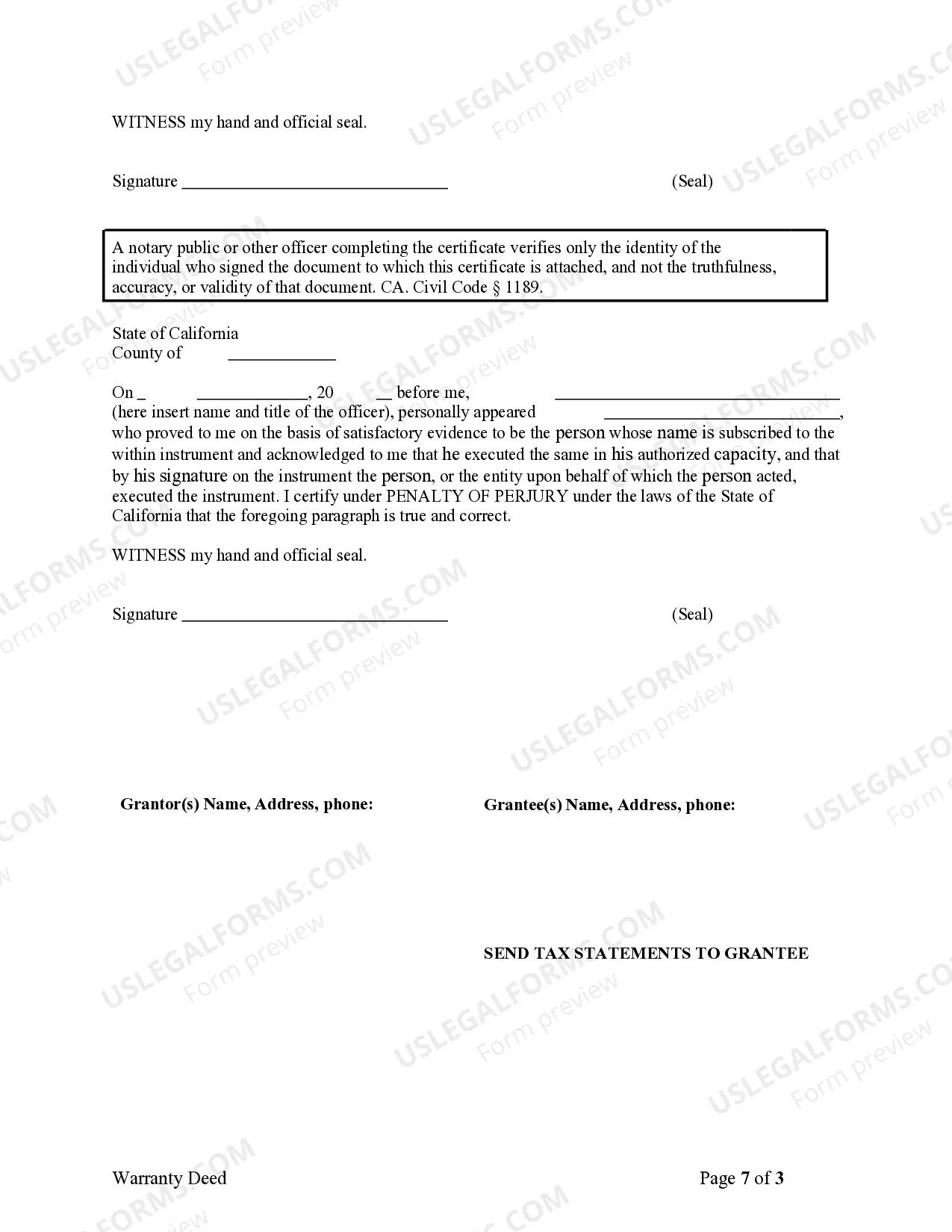 Preview Warranty Deed for Husband and Wife to Three Individuals as Joint Tenants