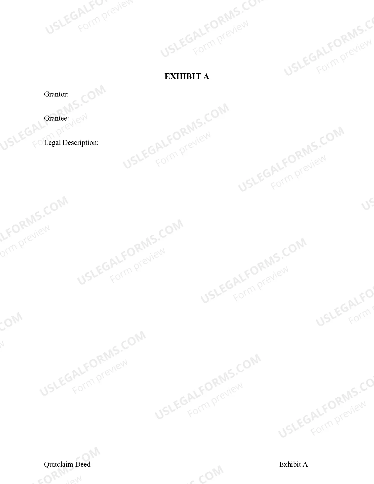 Preview Quitclaim Deed for Three Individuals to Five Individuals as Joint Tenants