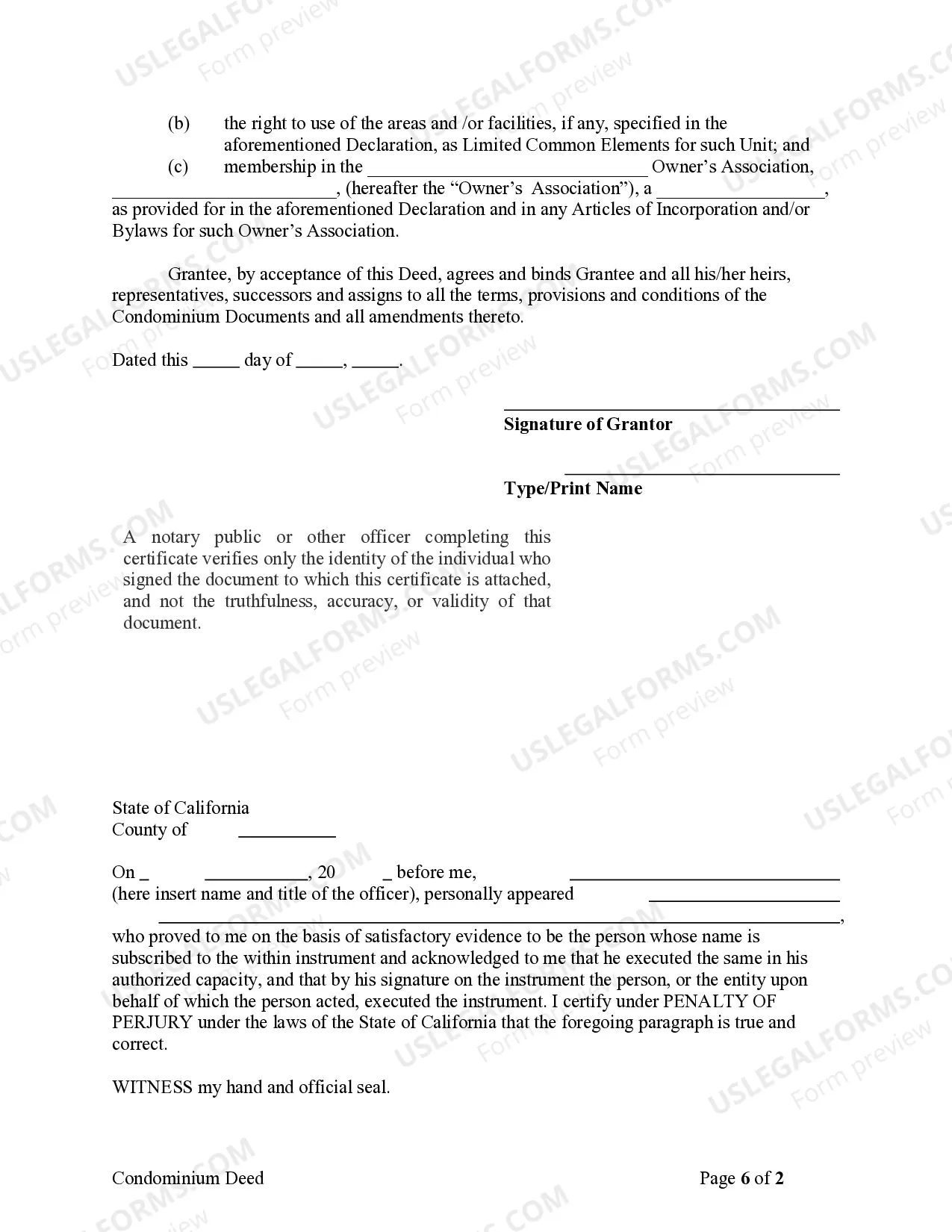 Preview Condominium Quitclaim Deed for Individual to Individual