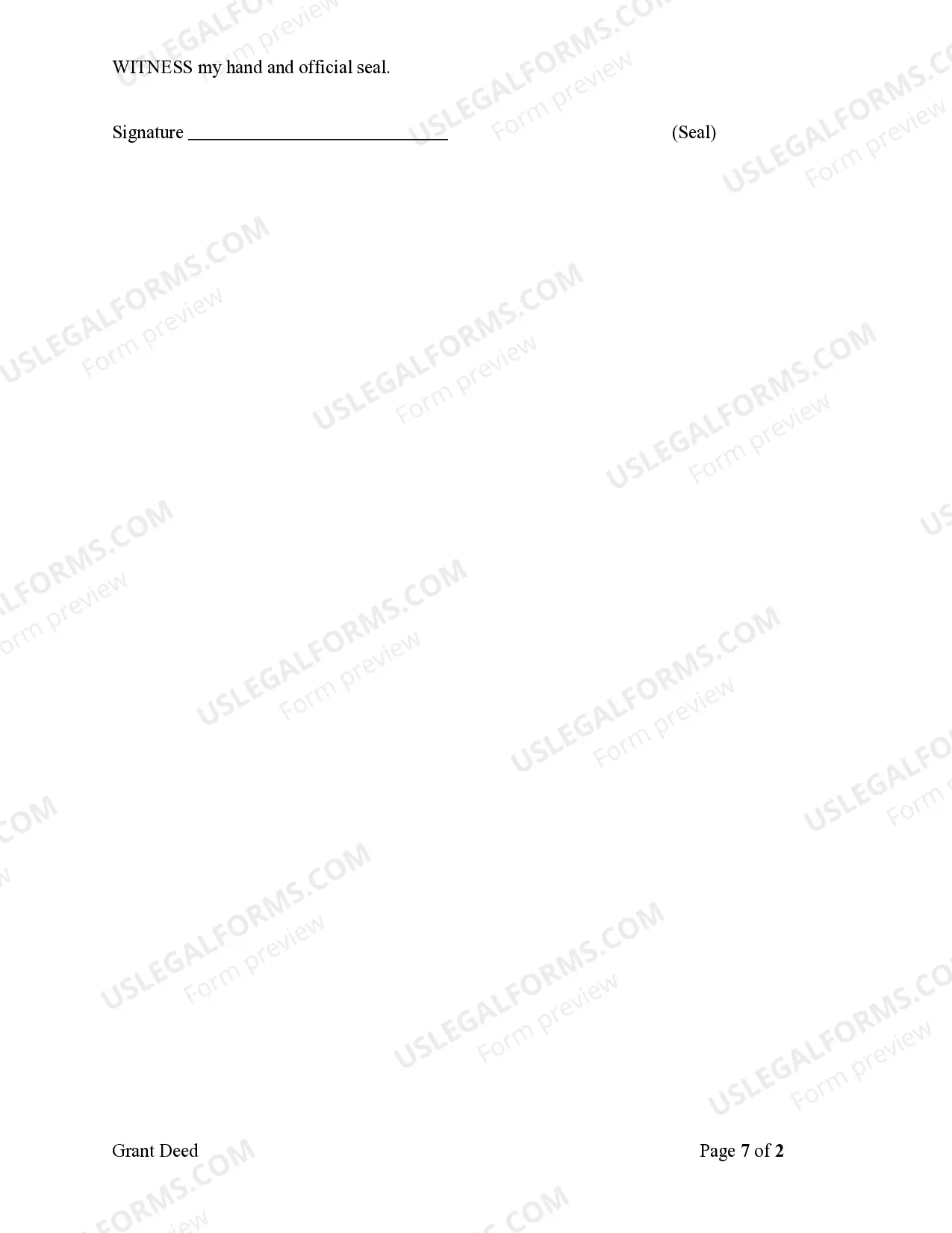 Preview Grant Deed - Trust to Individual