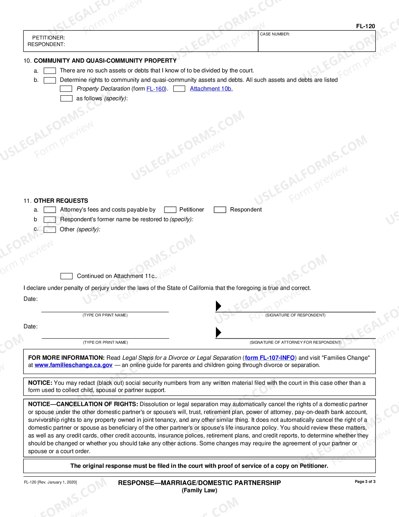Preview Response-Domestic Partnership-Marriage