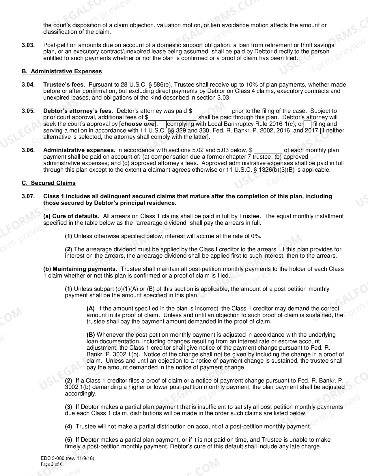 Preview Chapter 13 Plan (Effective 5-1-12)