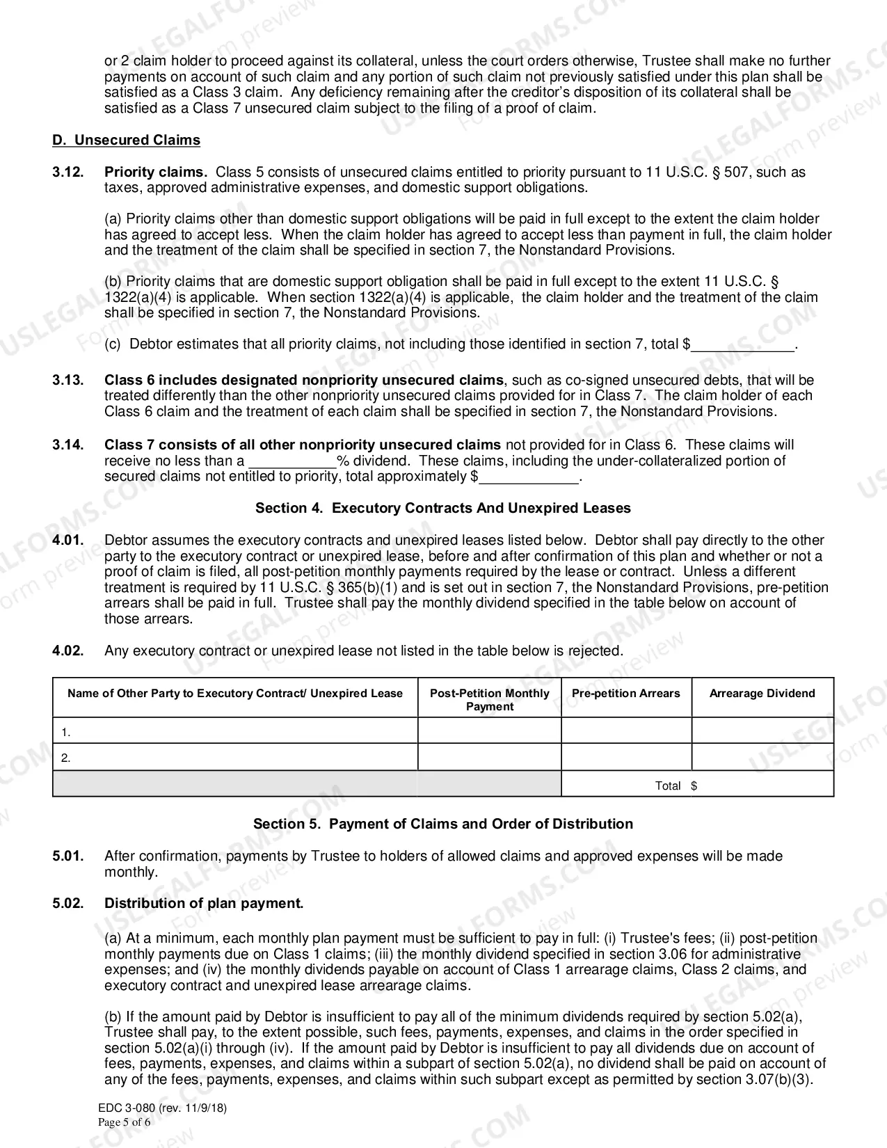 Preview Chapter 13 Plan (Effective 5-1-12)