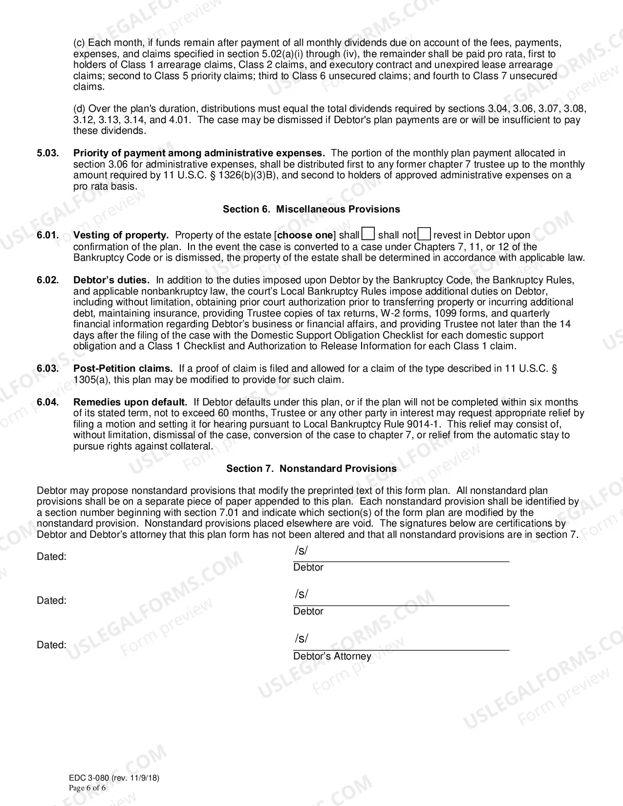 Preview Chapter 13 Plan (Effective 5-1-12)