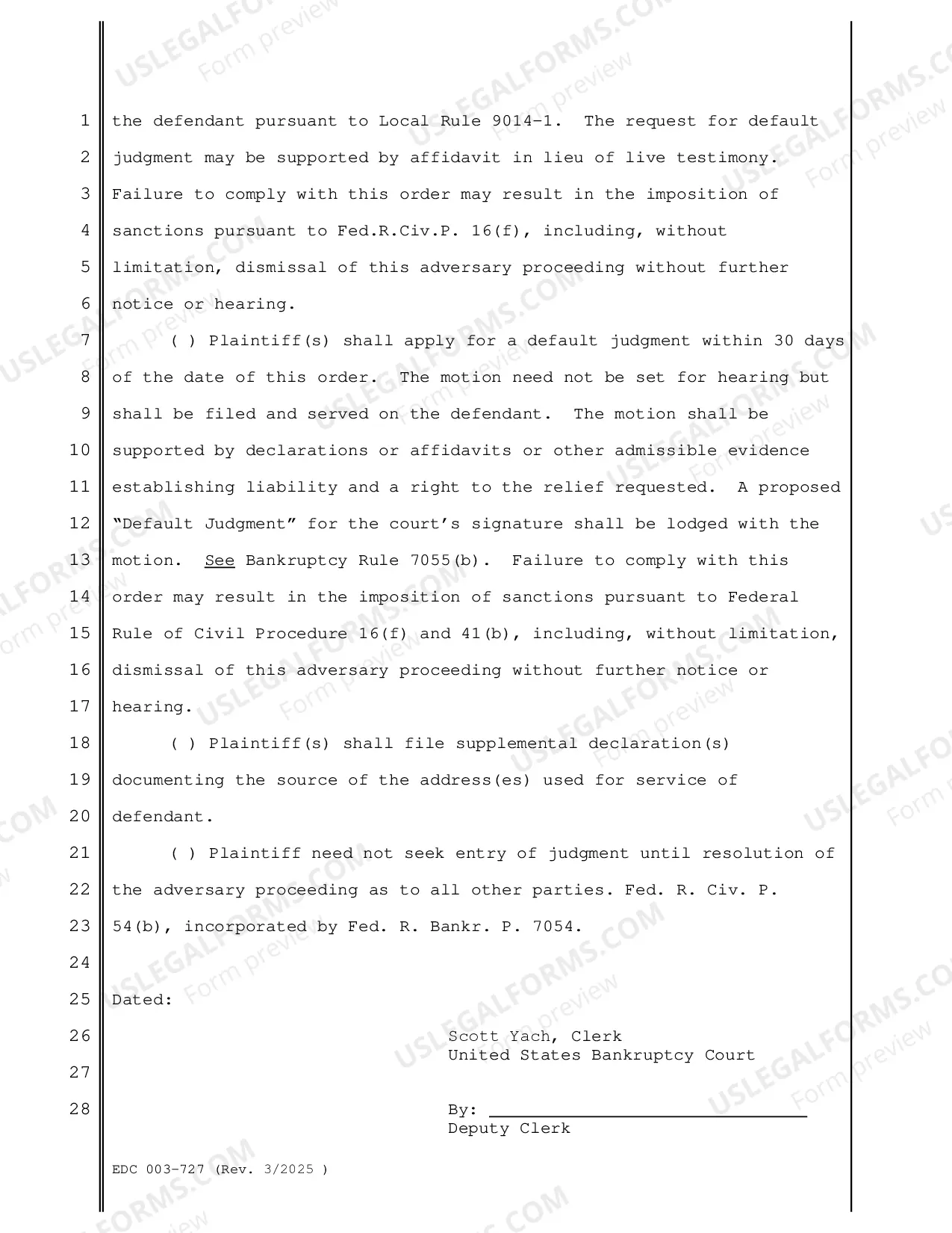 Preview Entry Of Default