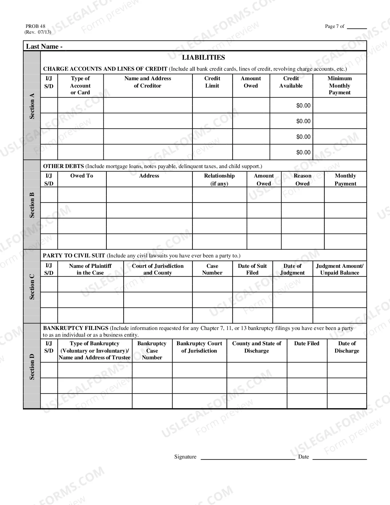 Preview Net Worth Statement