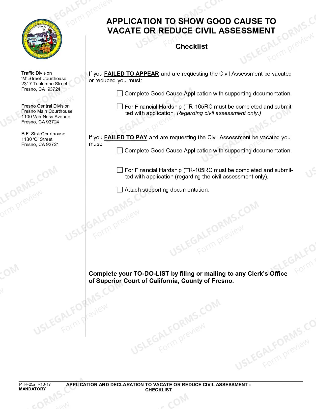 Preview Application And Order To Continue Or Vacate