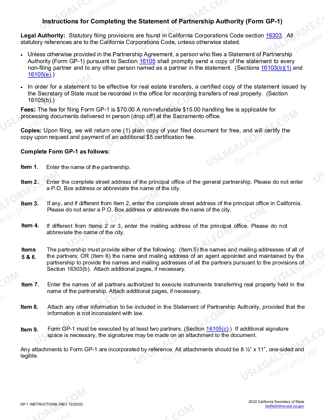 Preview Statement Of Partnership Authority Conversion