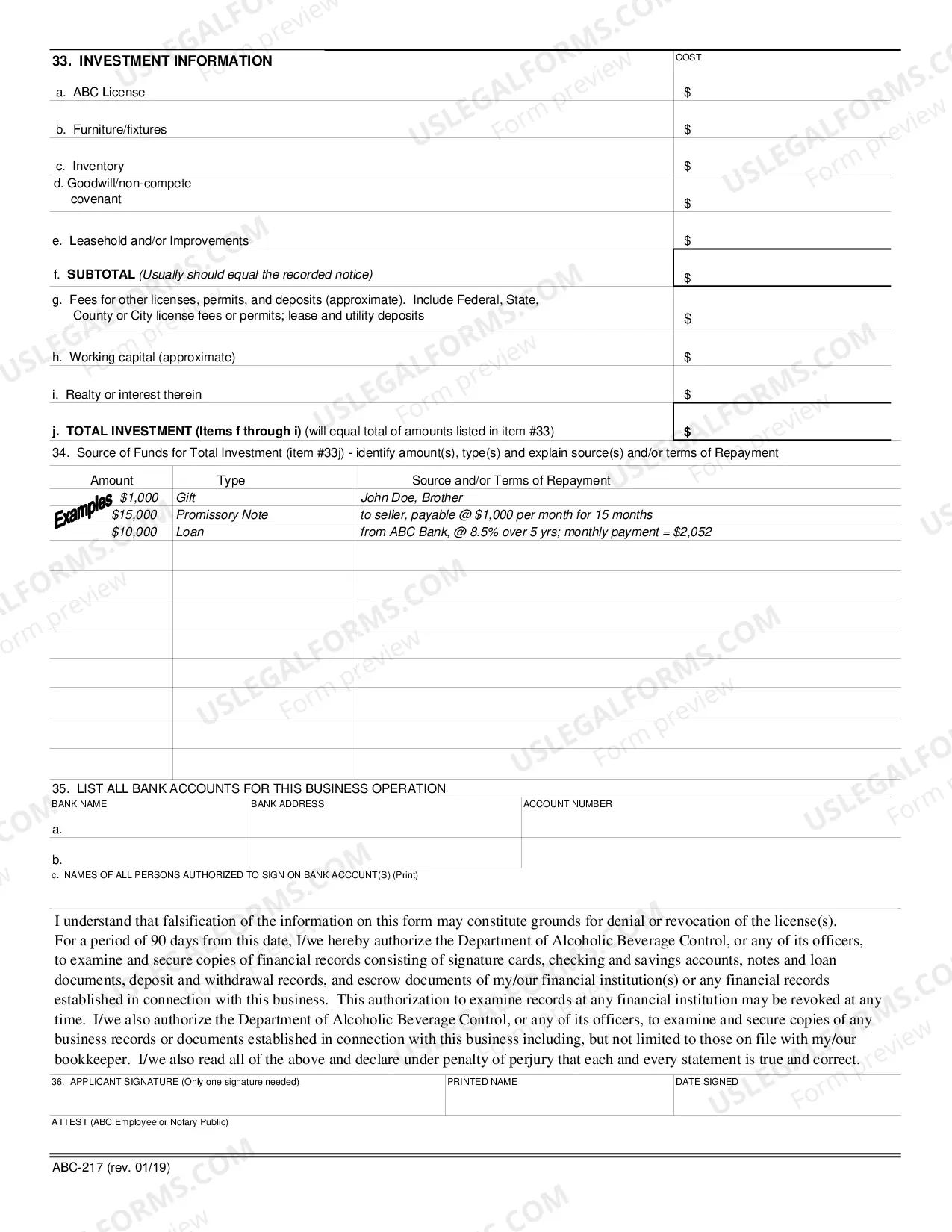 Preview Priority Application Questionnaire