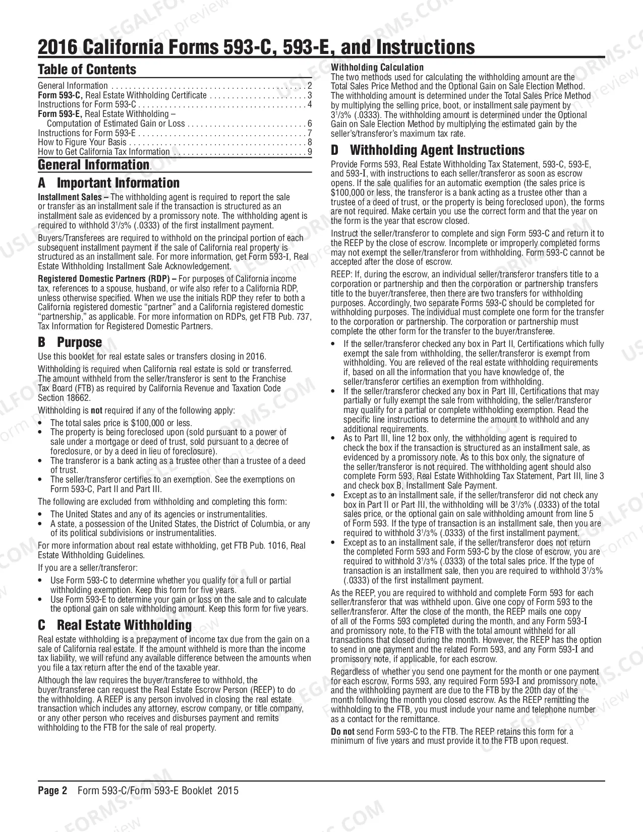 Preview Real Estate Withholding Certificate (2016)