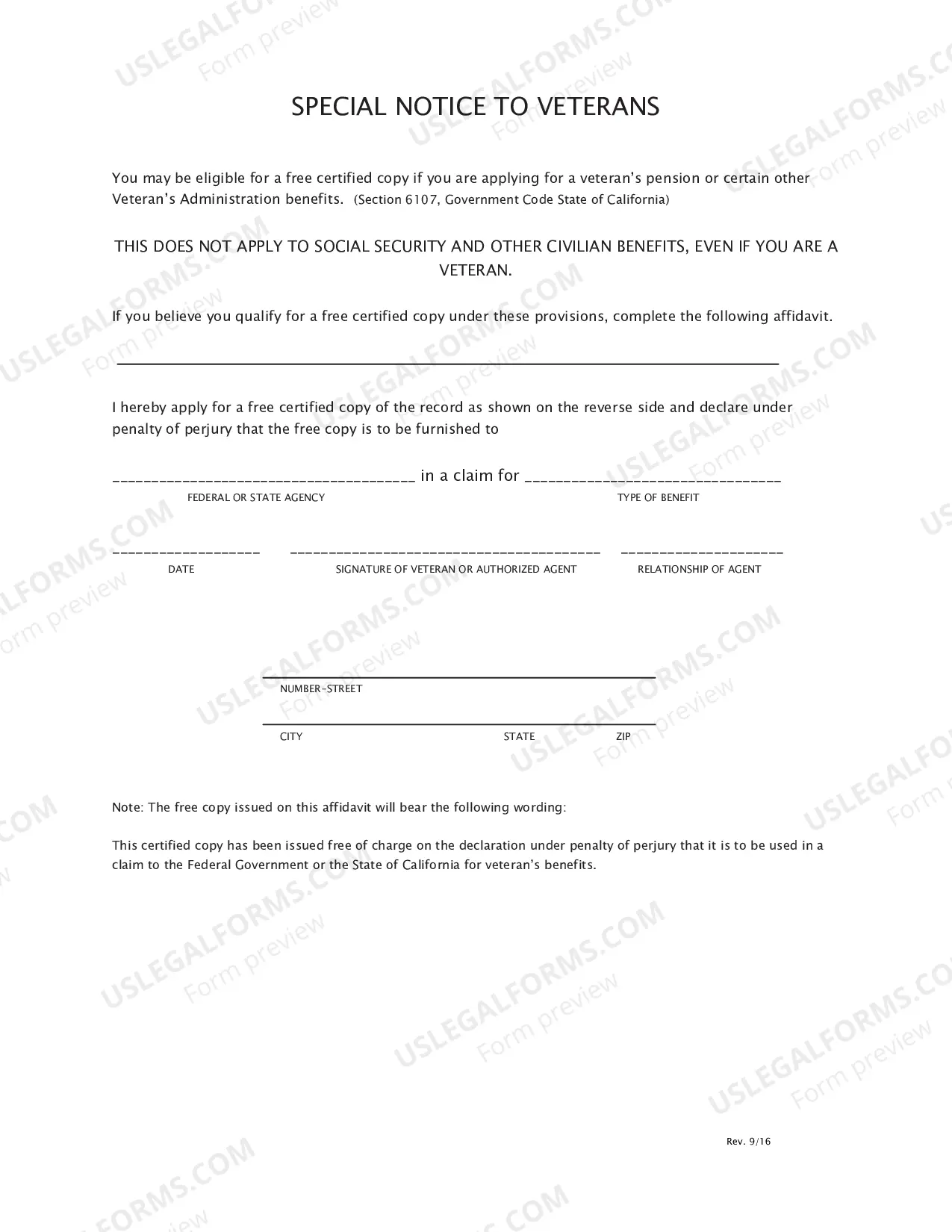 Preview Application For Death Record (Los Angeles)