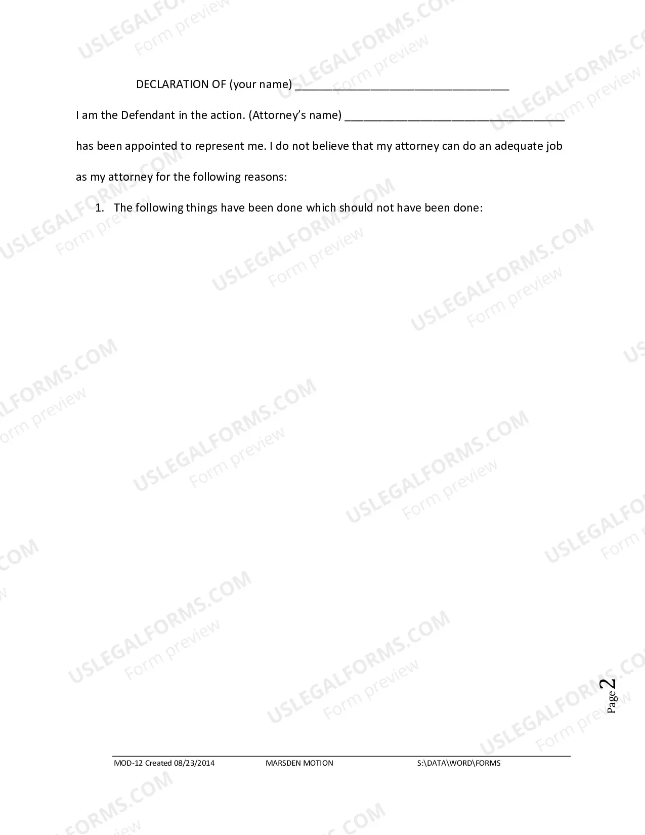 Preview Marsden Motion