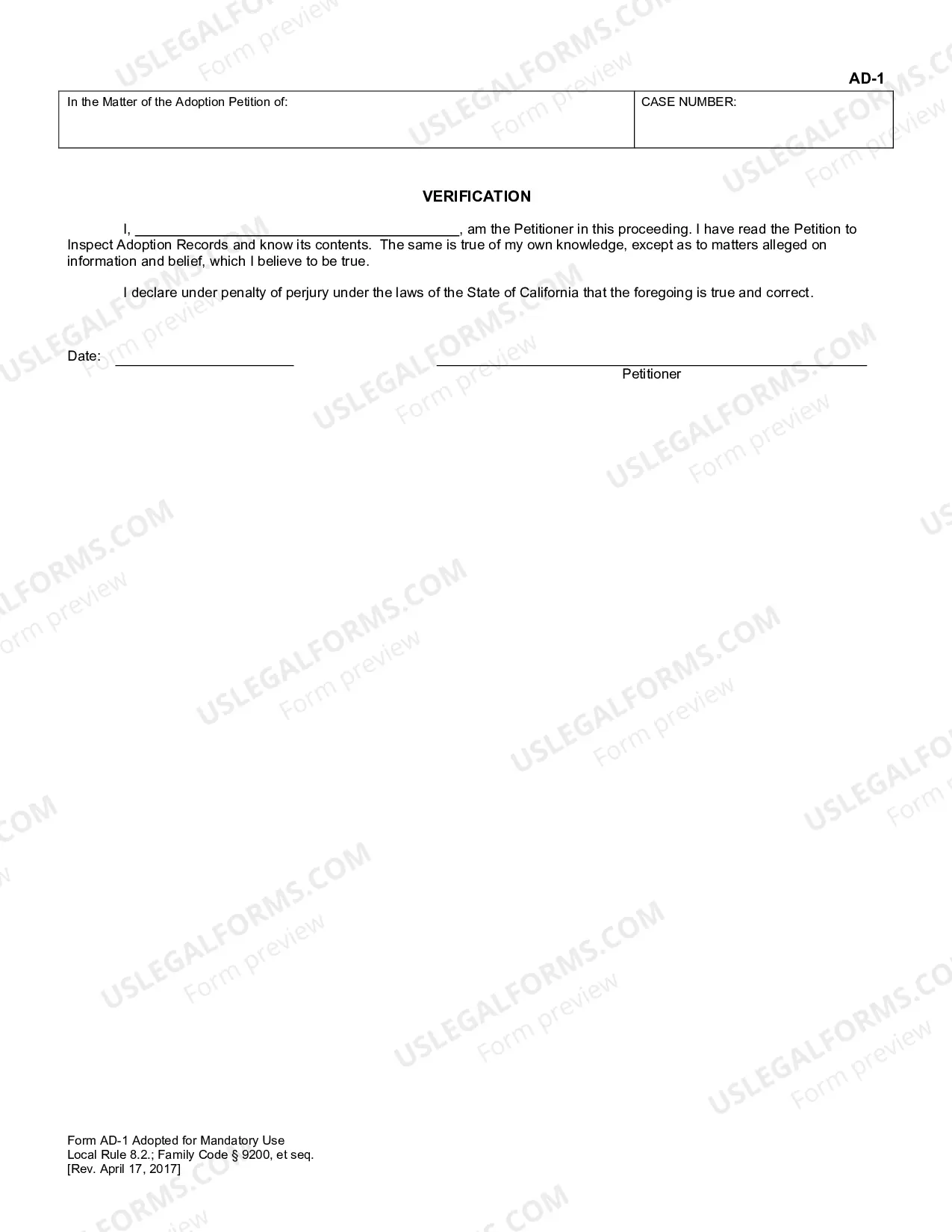 Preview Order On Petition To Inspect Adoption Records