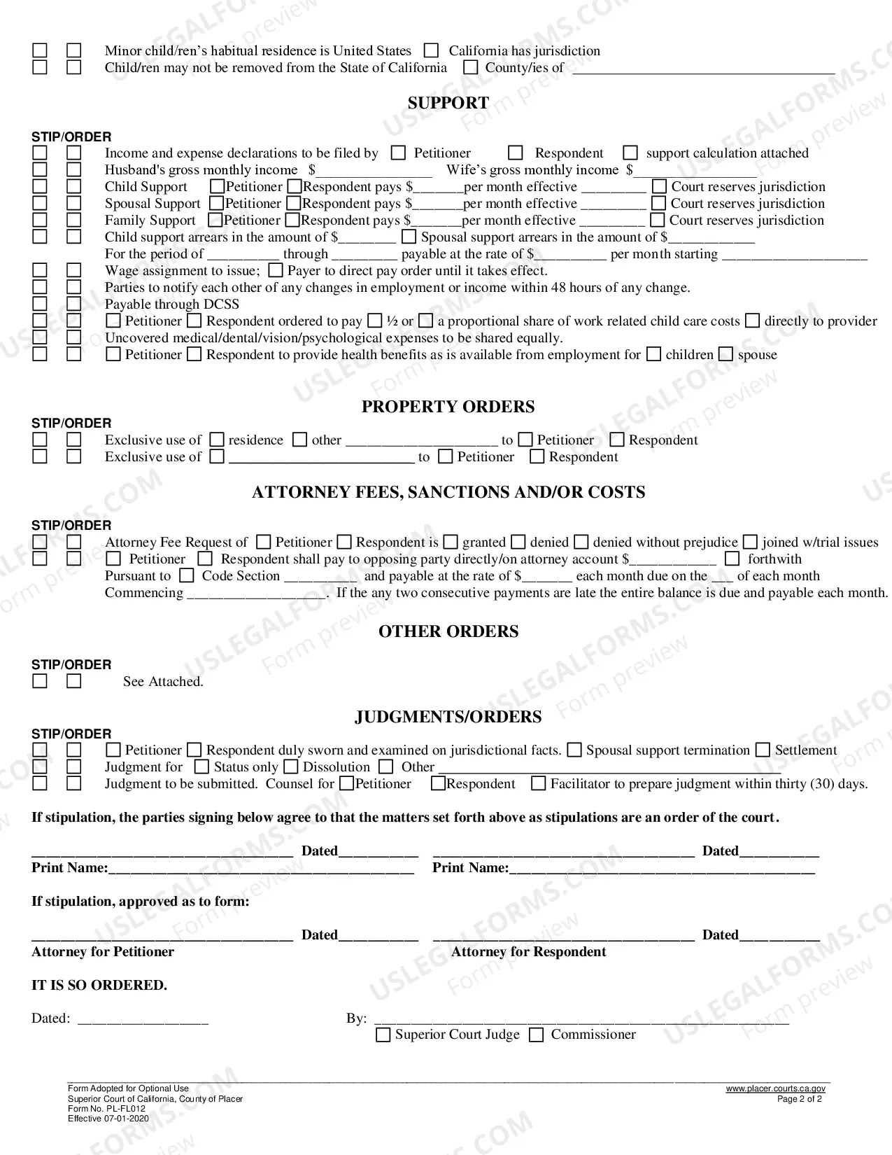 Preview Family Law Stipulation And Order
