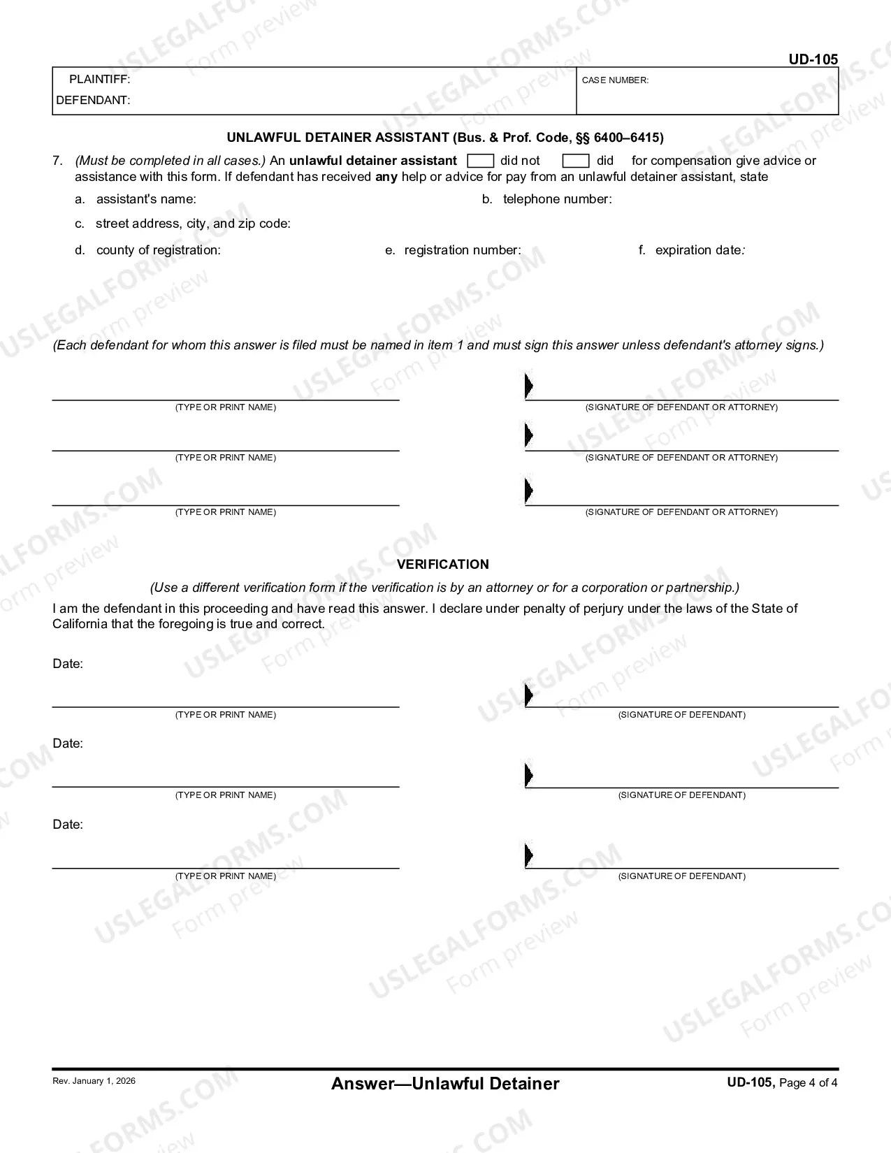 Preview Unlawful Detainer Answer Packet Information