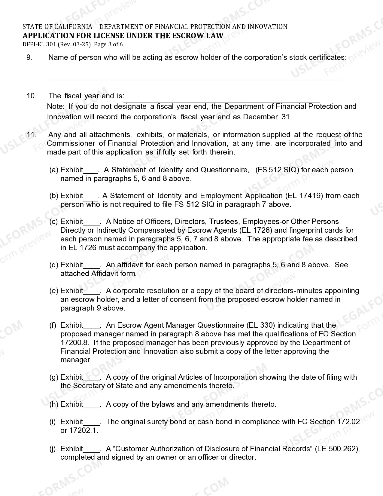 Preview Application For License Under The Escrow Law