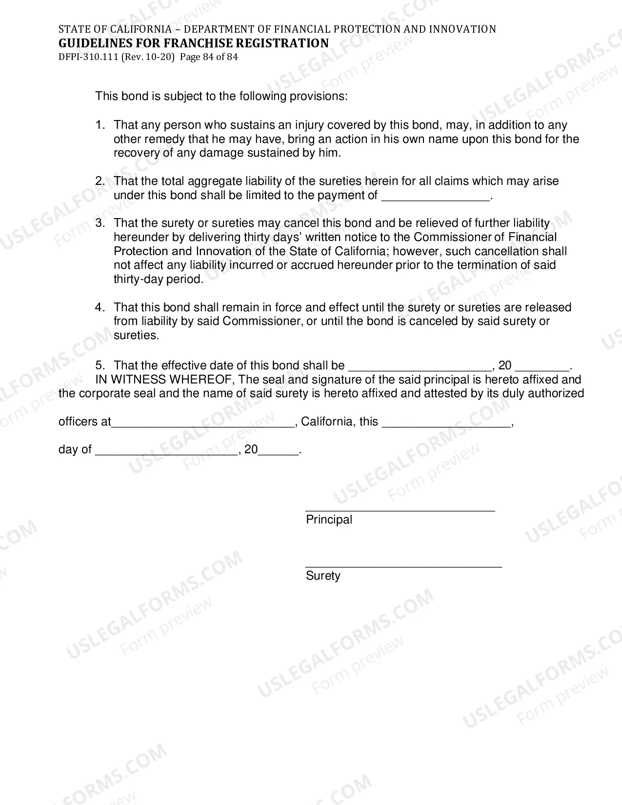 Preview Surety Bond