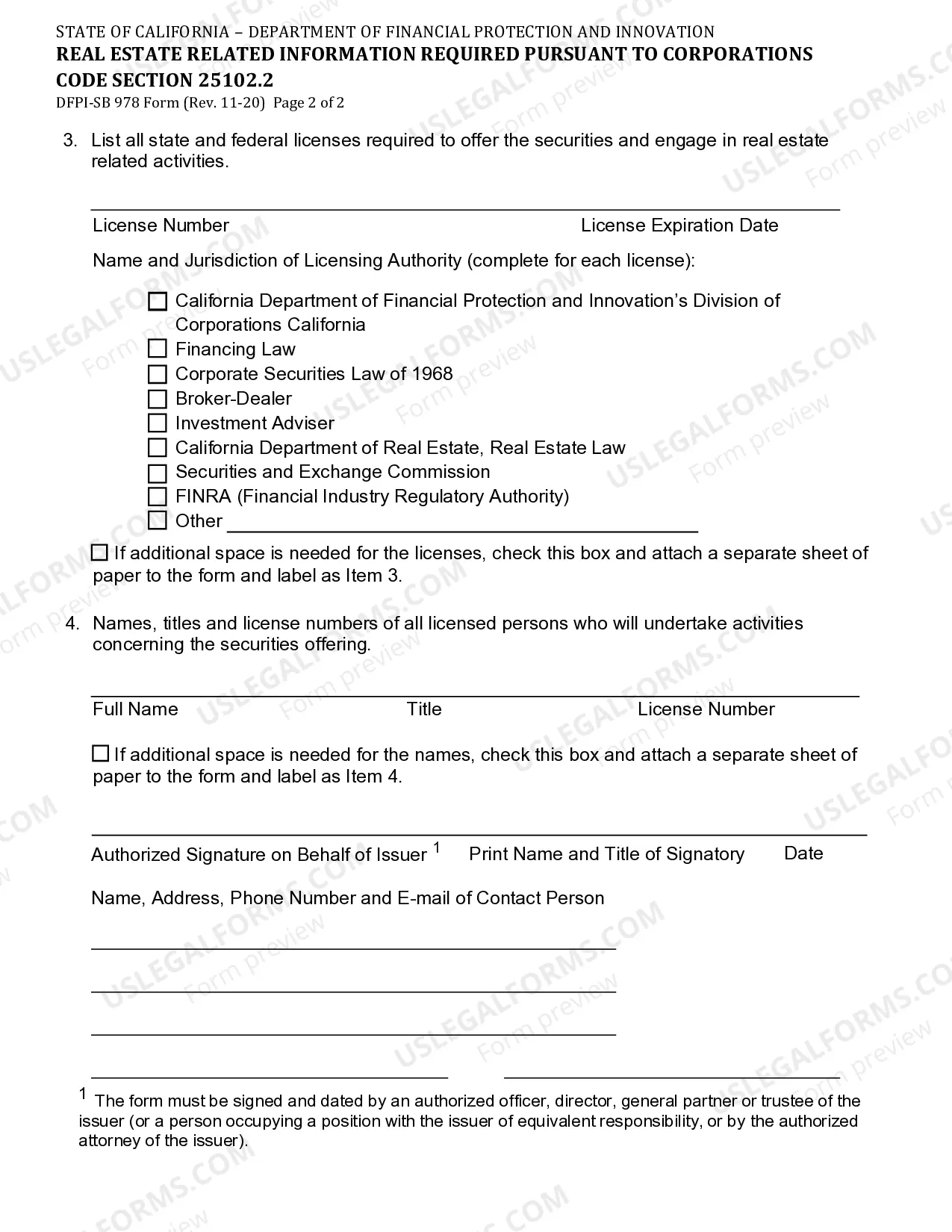 Preview Real Estate Related Information Required Pursuant To Corporations Code Section 25102.2