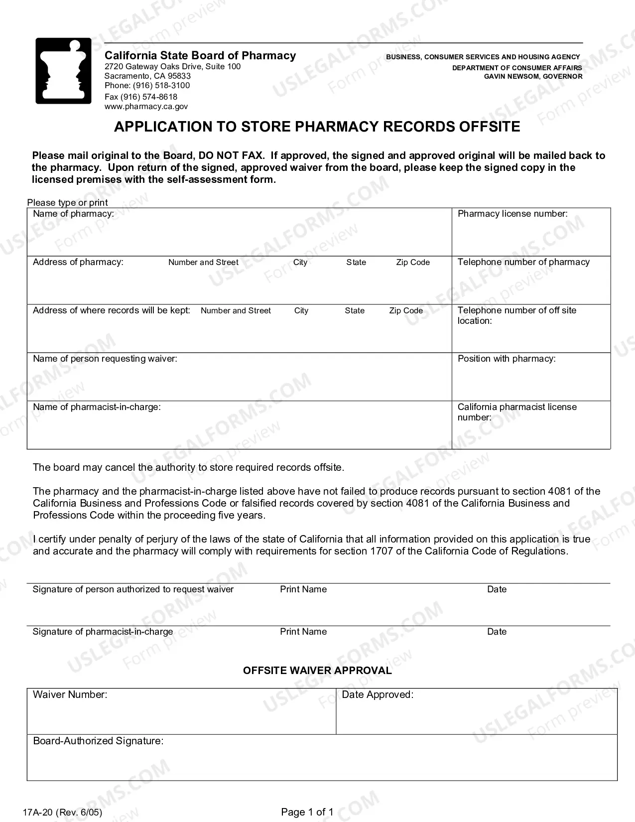 Preview Application To Store Pharmacy Records Offsite