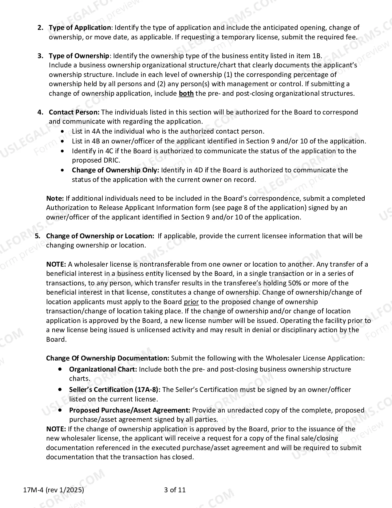 Preview California Wholesaler License Application Instructions