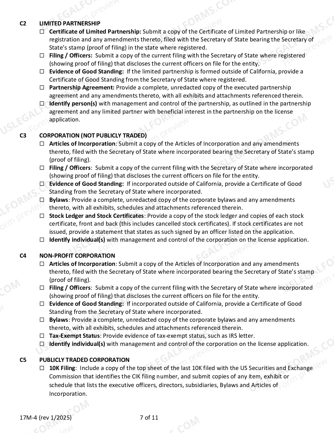 Preview California Wholesaler License Application Instructions