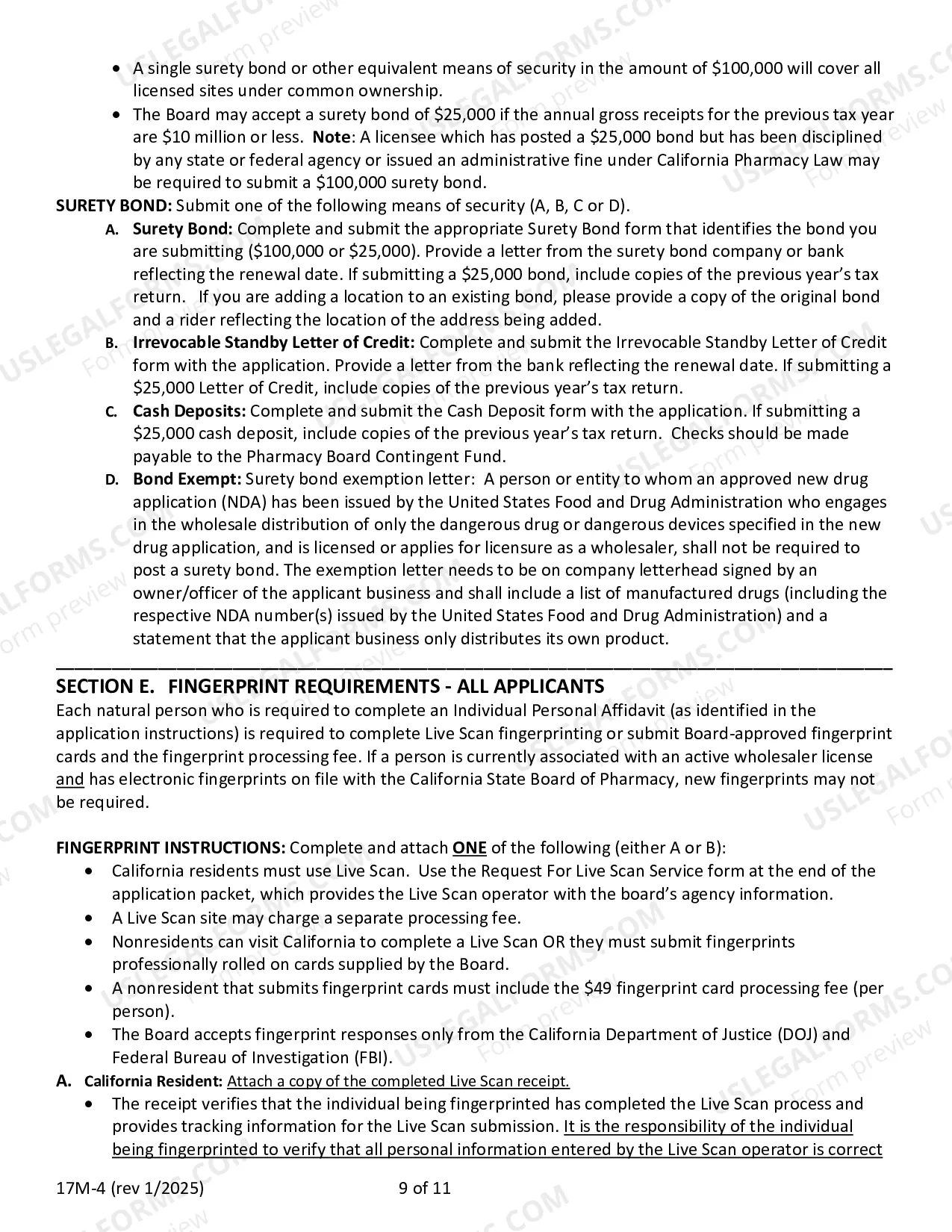 Preview California Wholesaler License Application Instructions