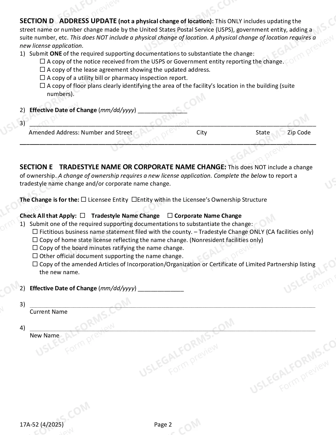 Preview Change Of Permit For Wholesaler
