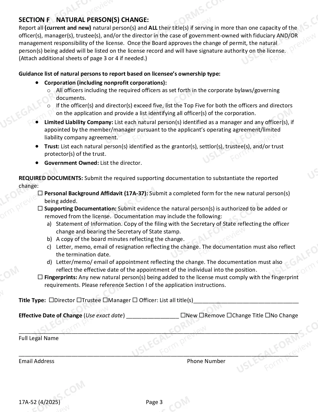 Preview Change Of Permit For Wholesaler