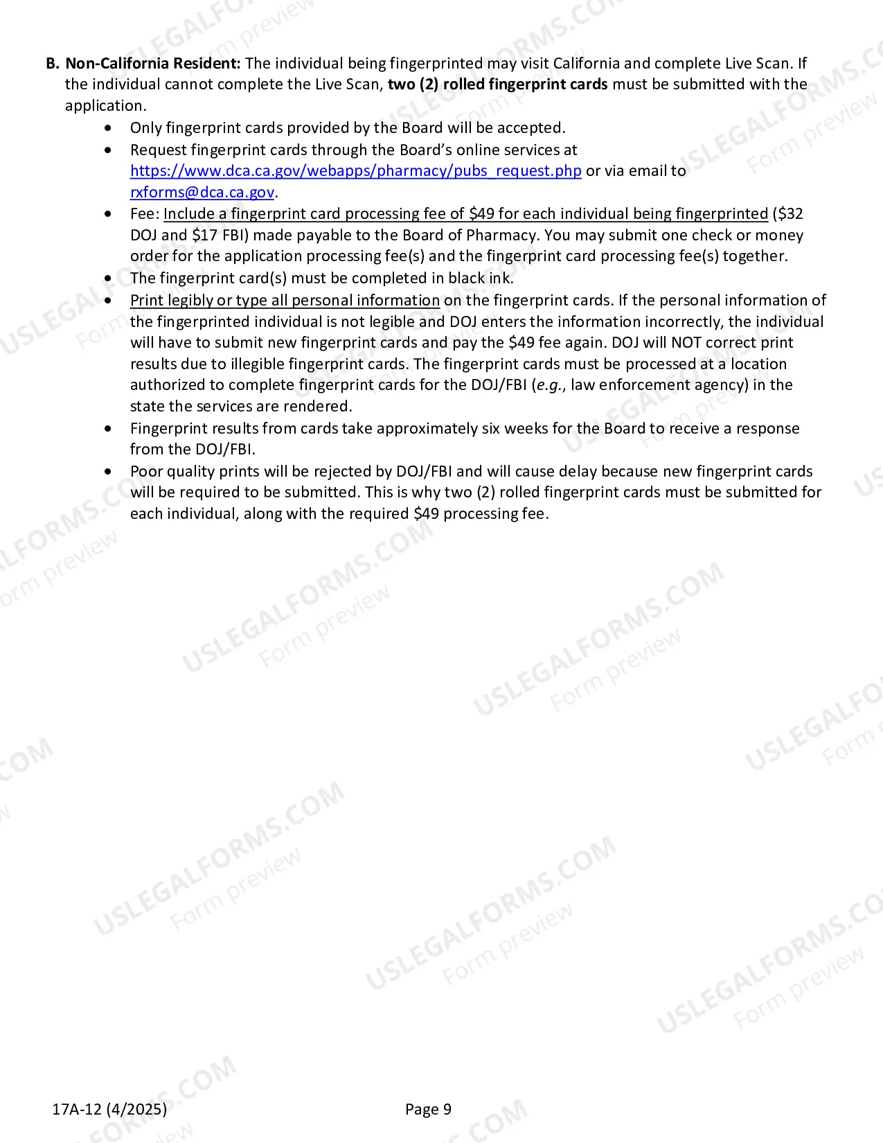 Preview Change Of Permit Pharmacy Hospital Clinic Non-Resident Pharmacy Licensed Correctional Facility