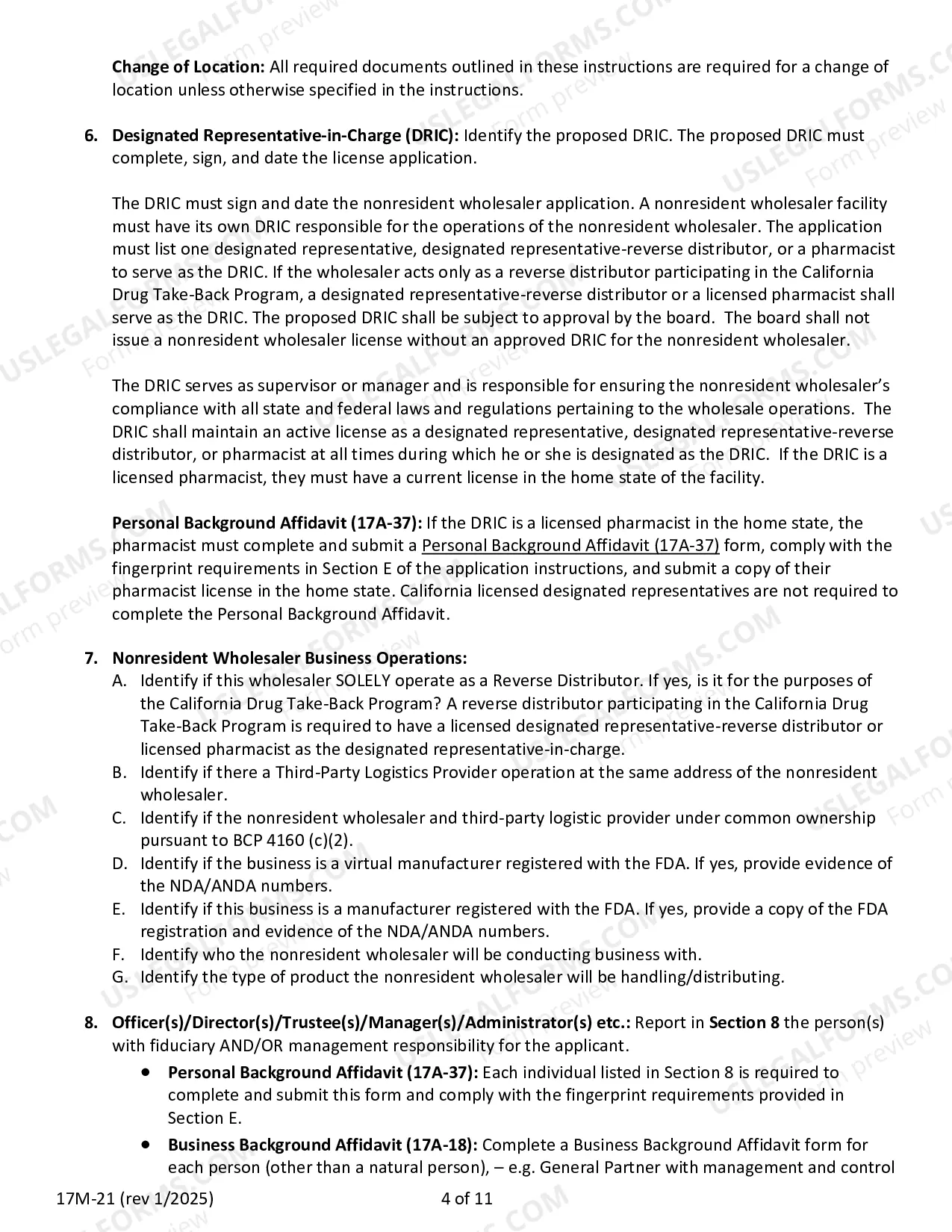 Preview Nonresident Wholesaler License Application Packet