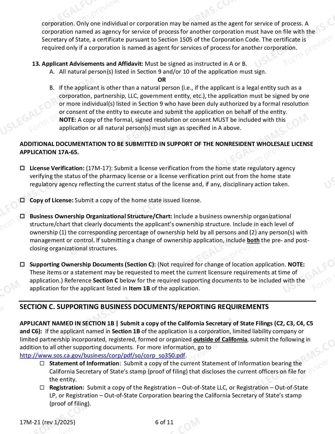 Preview Nonresident Wholesaler License Application Packet