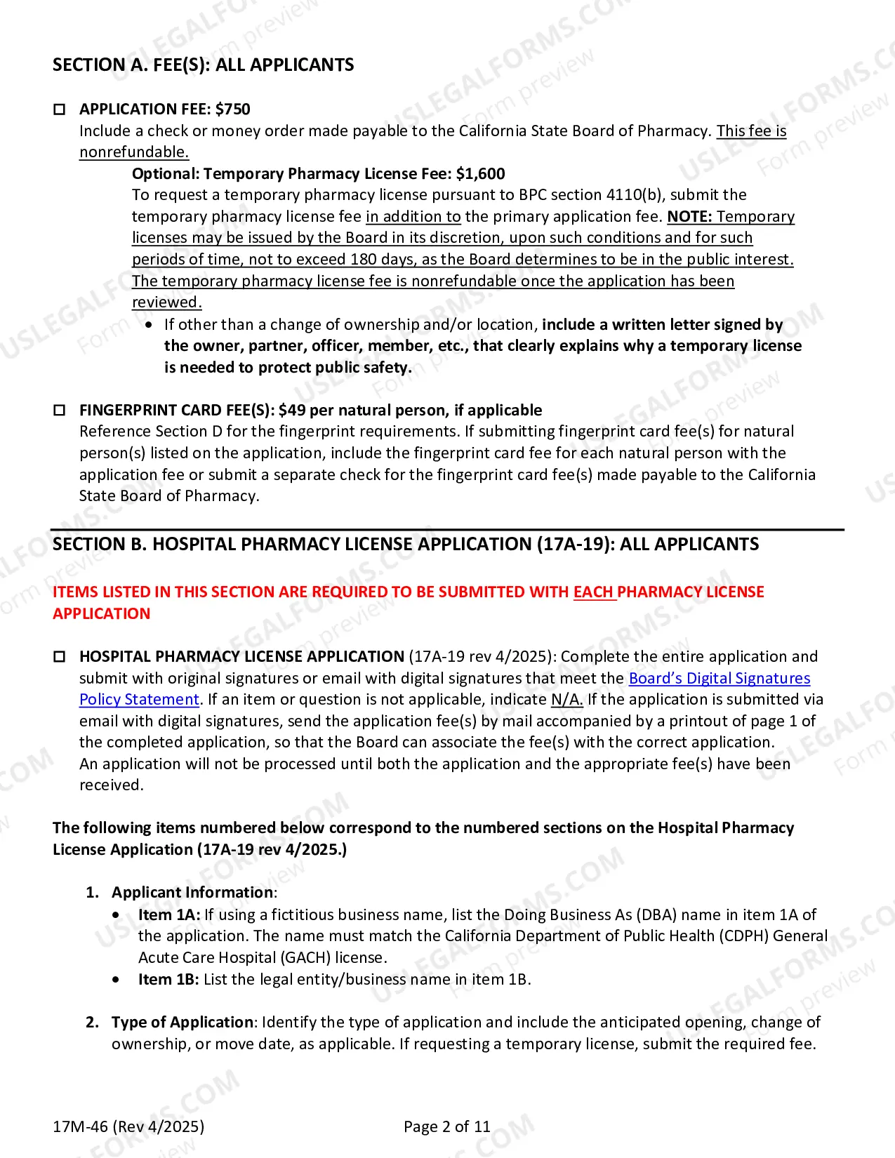 Preview Instructions For Filing A Hospital Application