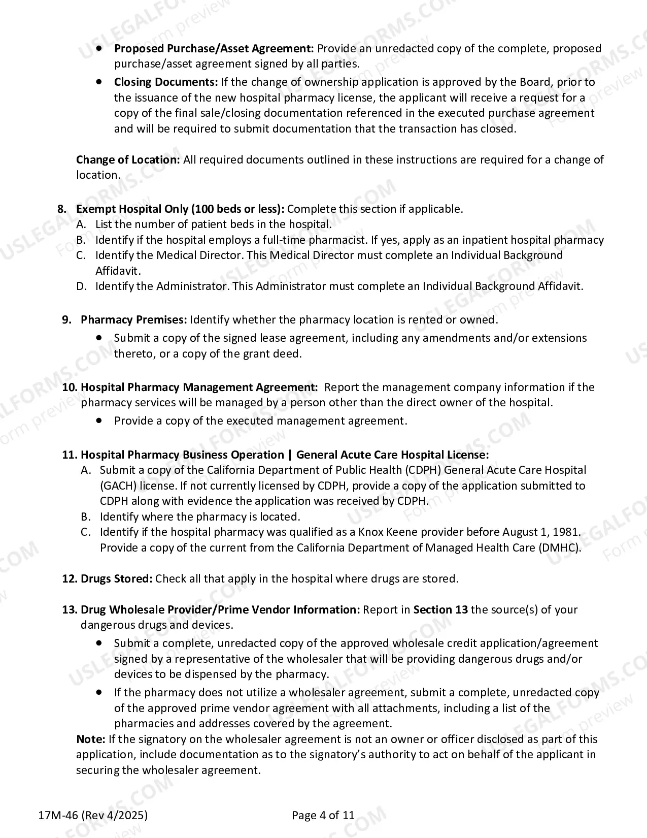 Preview Instructions For Filing A Hospital Application