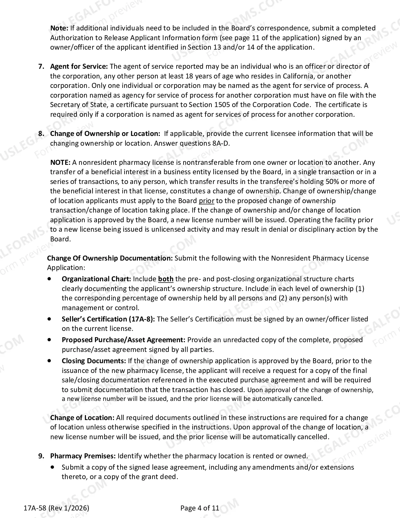 Preview Instructions For Filing A Non-Resident Pharmacy Application