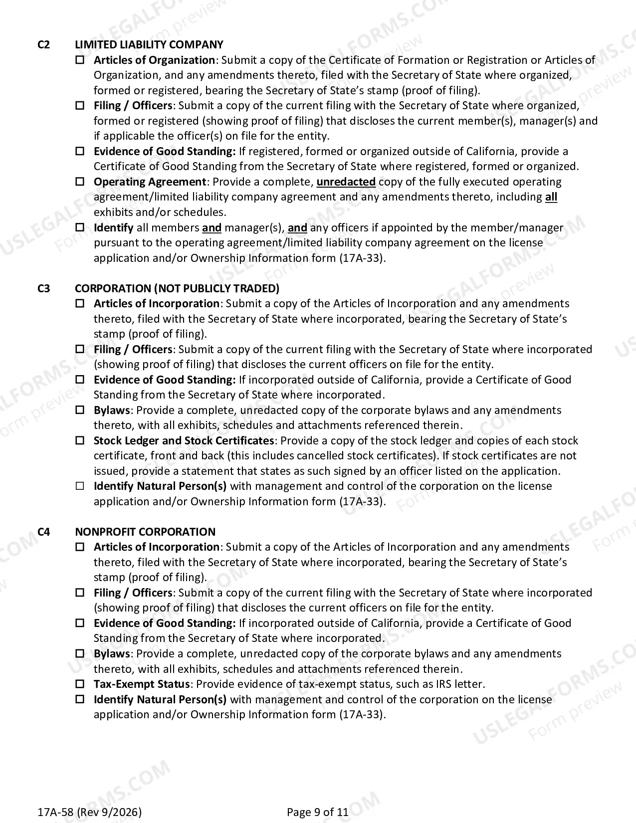 Preview Nonresident Pharmacy Permit Application