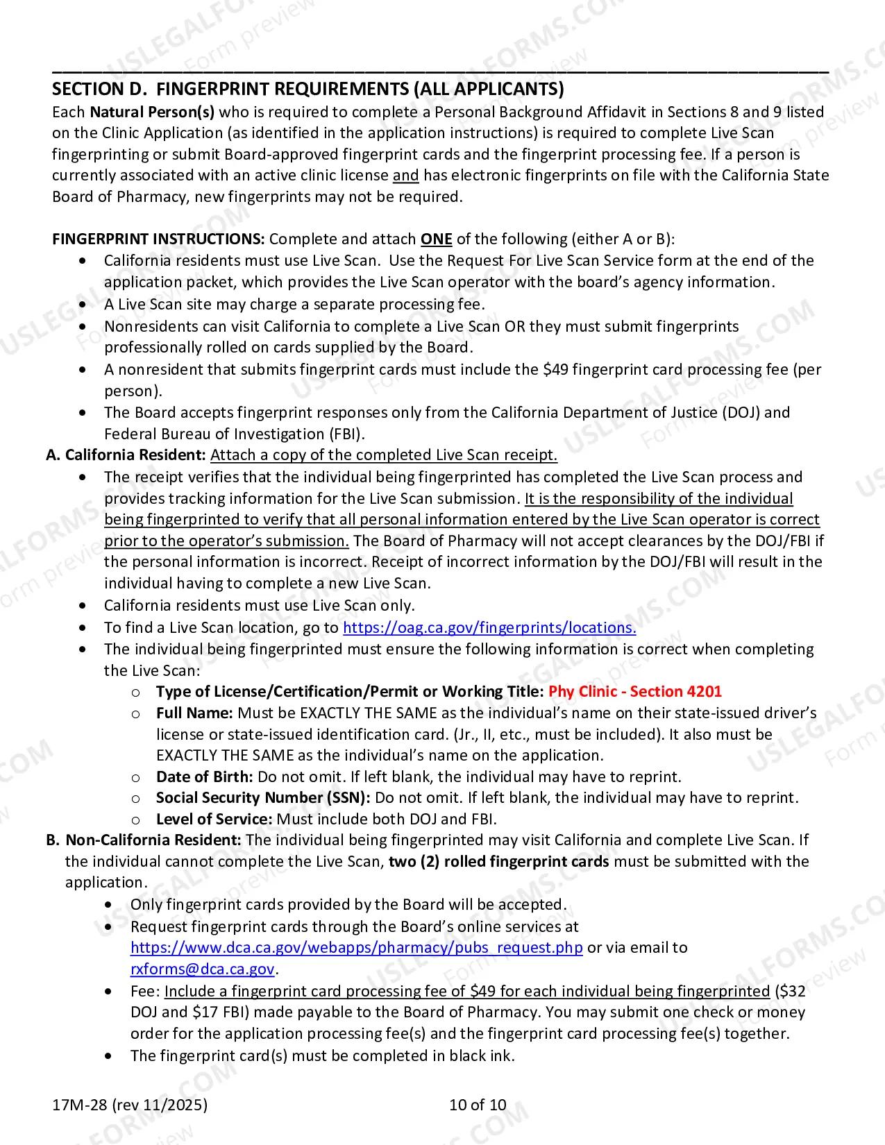 Preview Requirements For Filing A Clinic Permit Application