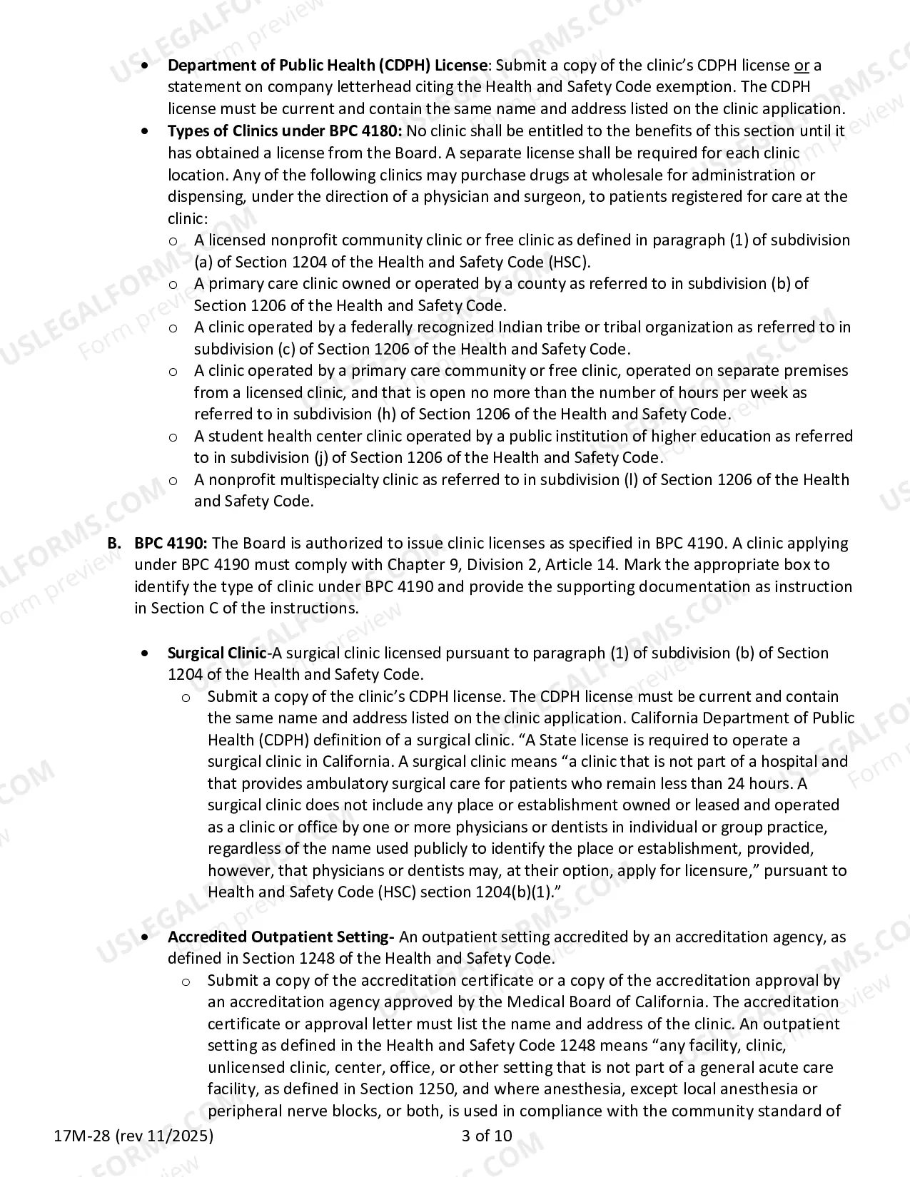 Preview Requirements For Filing A Clinic Permit Application
