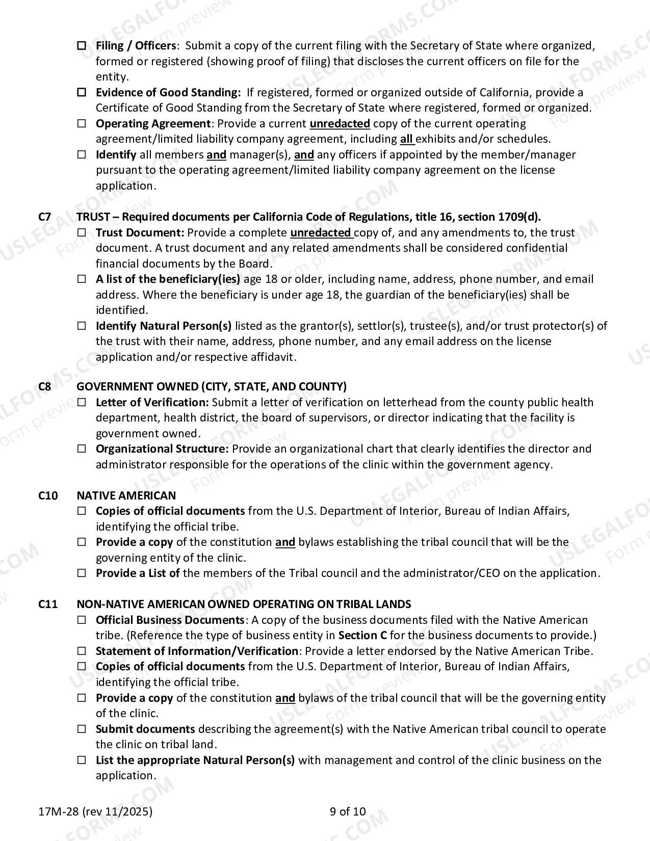 Preview Requirements For Filing A Clinic Permit Application