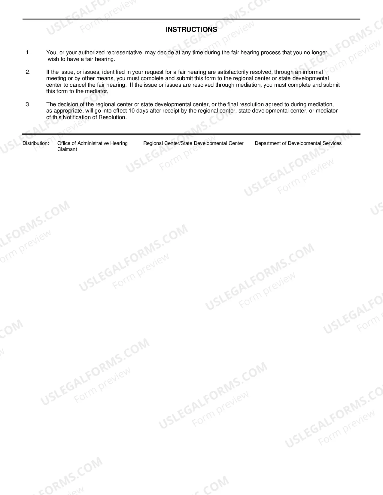 Preview Notification Of Resolution