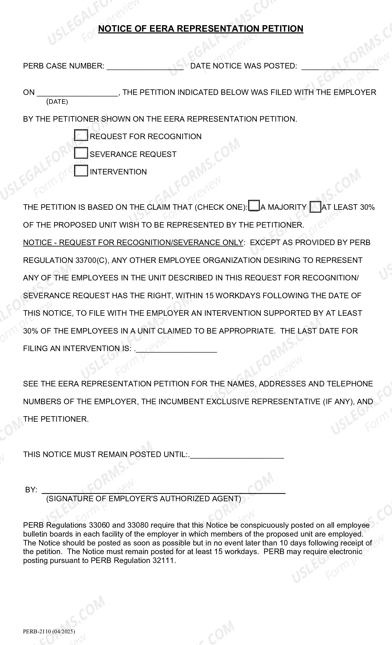 Preview Authorization For Representation Petition