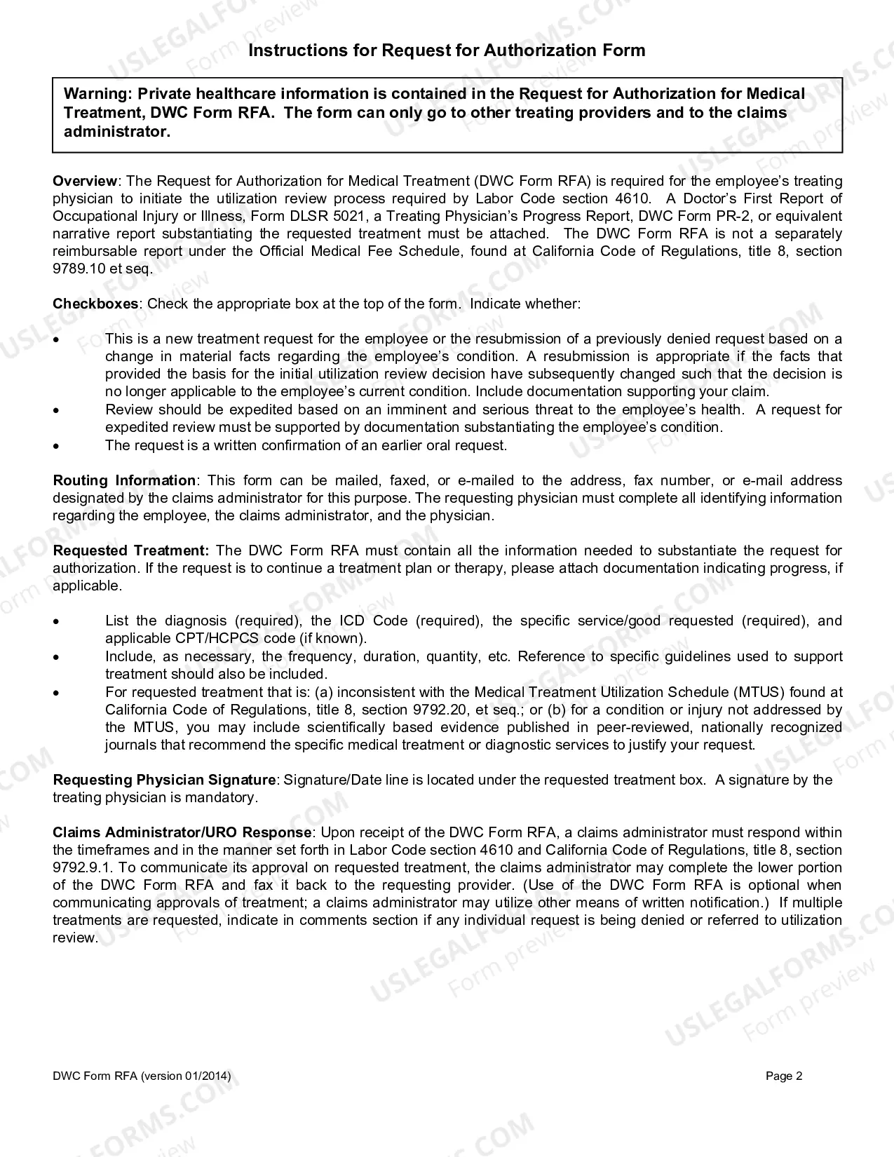 Preview Request For Authorization For Medical Treatment