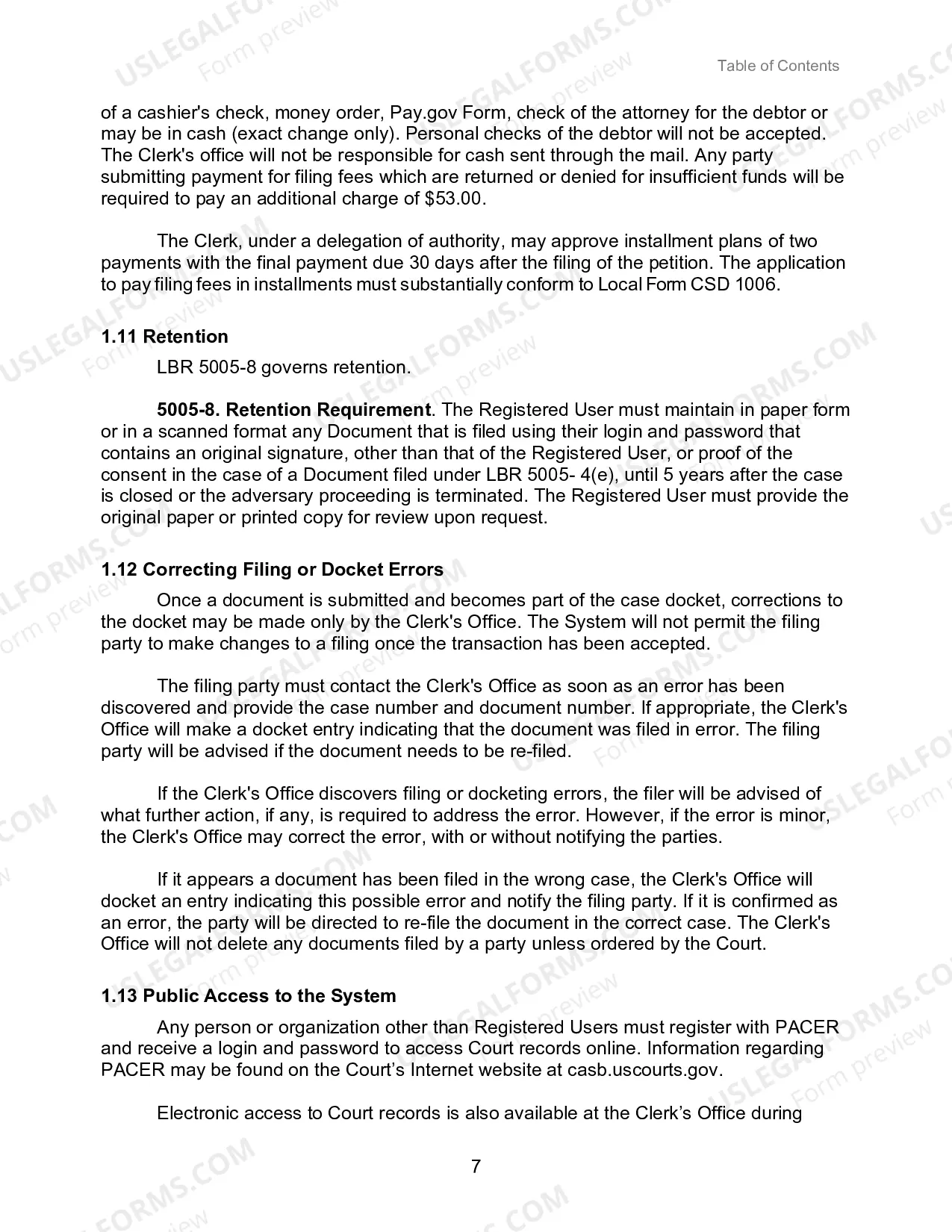 Preview Administrative Procedures