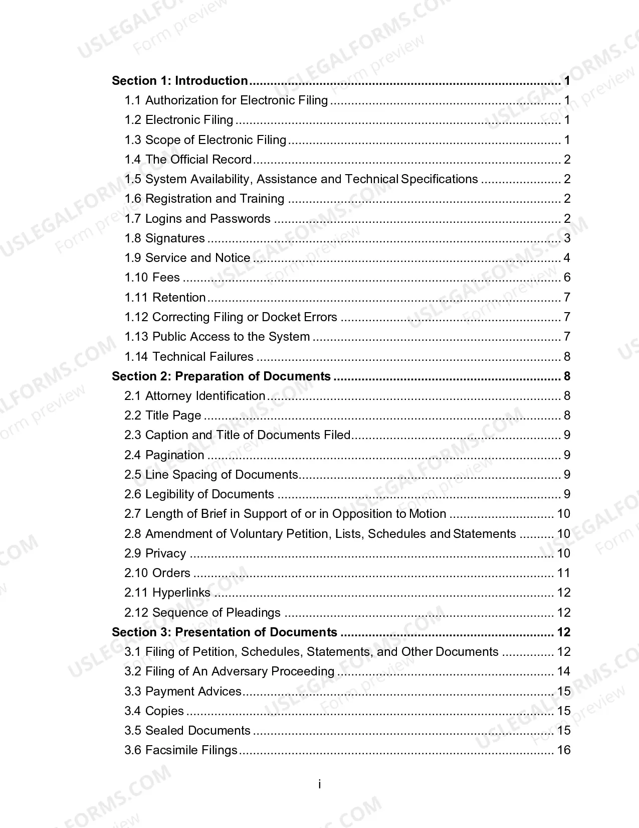 Preview Administrative Procedures