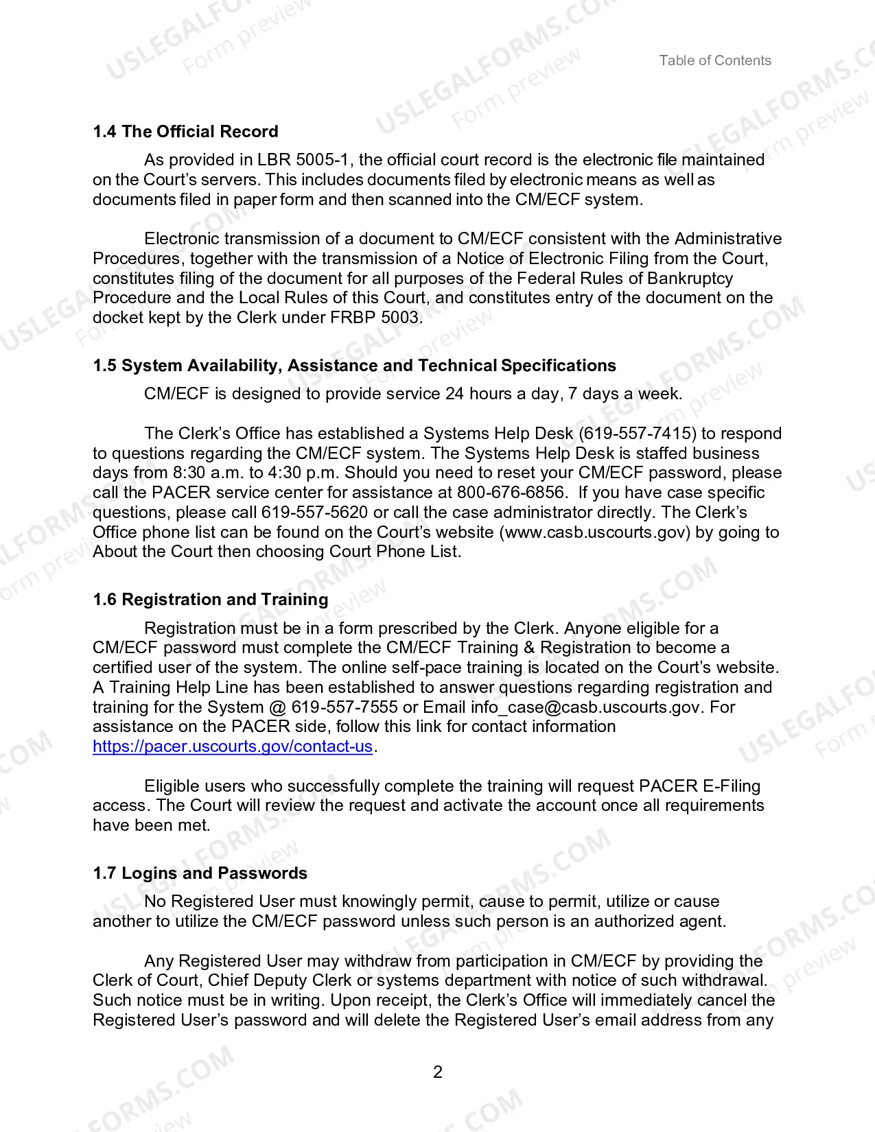 Preview Administrative Procedures
