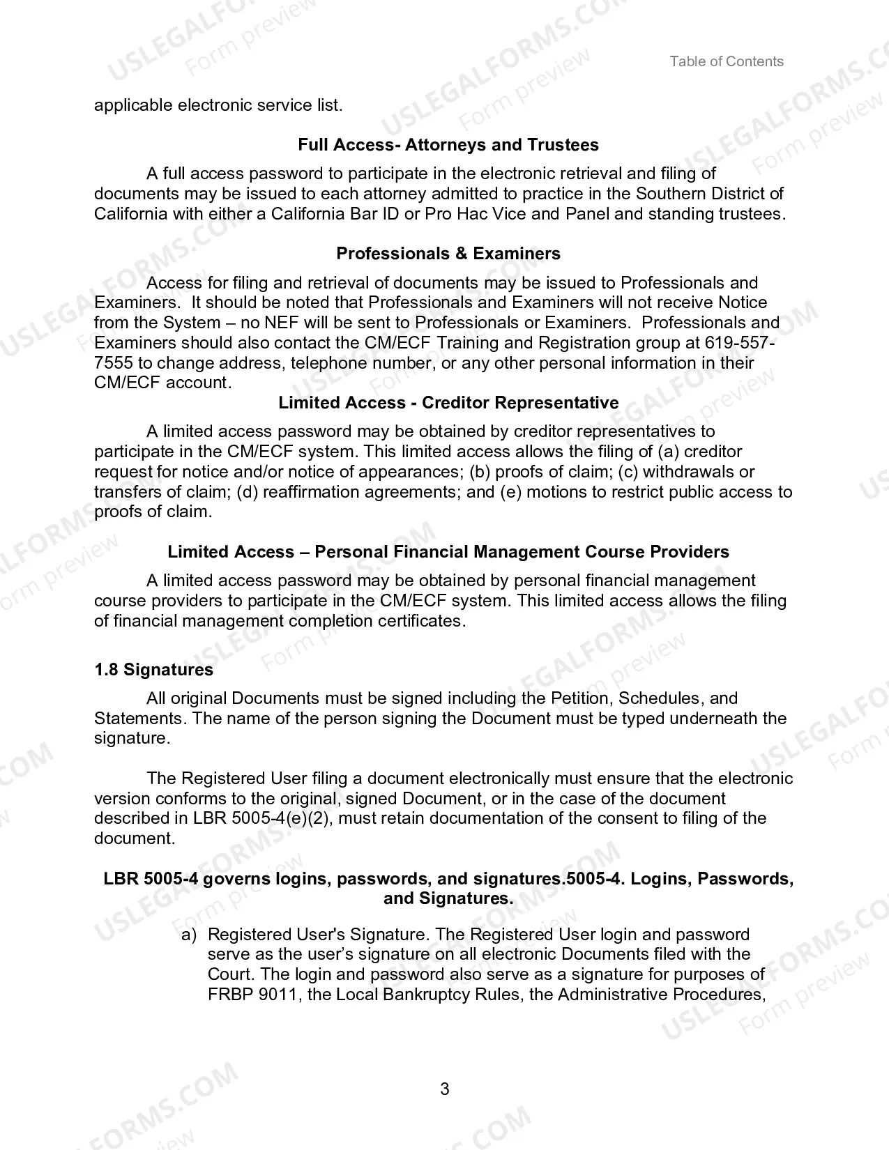 Preview Administrative Procedures