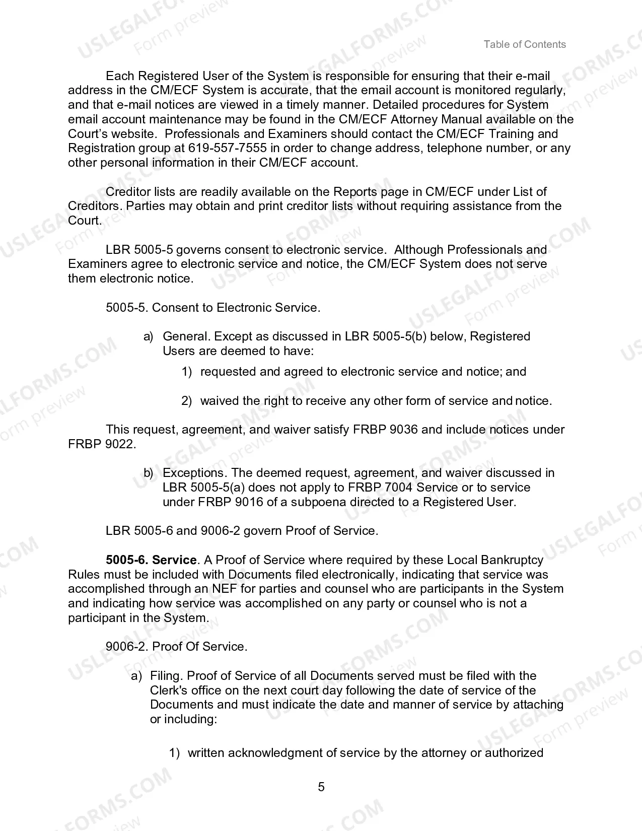 Preview Administrative Procedures