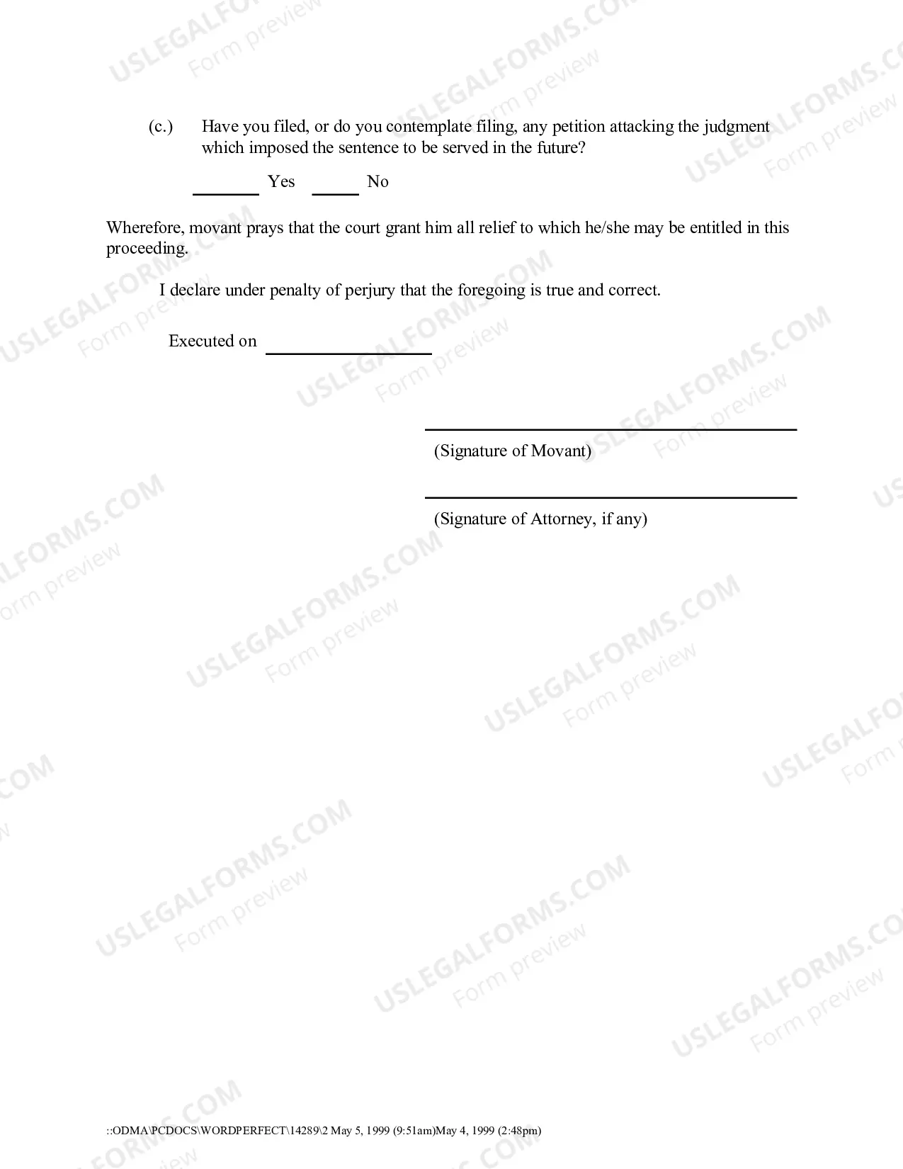 Preview Motion To Vacate Set Aside Or Correct Sentence By A Person In Federal Custody