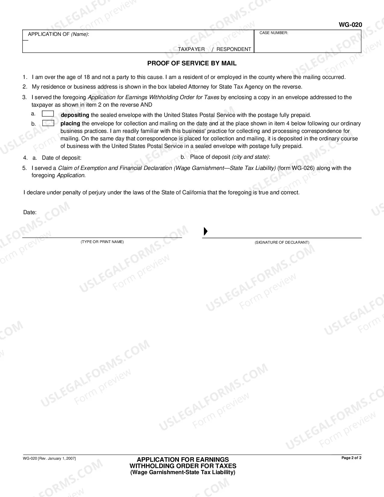 Preview Application For Earnings Witholding Order For Taxes test