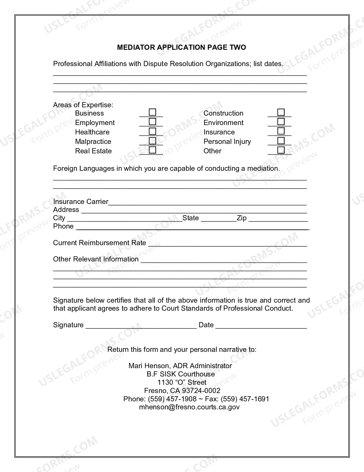 Preview Civil Mediator Panel Application